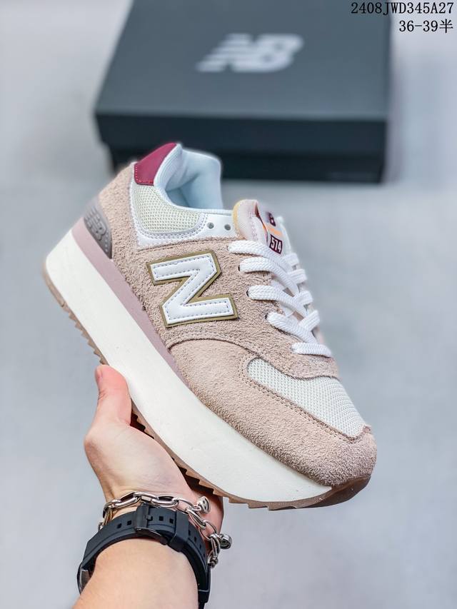 New Balance Nb官方24年新款女百搭舒适运动厚底增高鞋wl574Zqa 尺码：36-39半 编码：08Jwd345A27