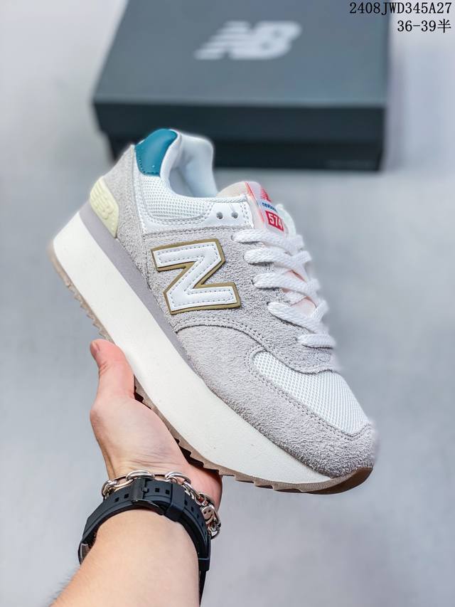 New Balance Nb官方24年新款女百搭舒适运动厚底增高鞋wl574Zqa 尺码：36-39半 编码：08Jwd345A27