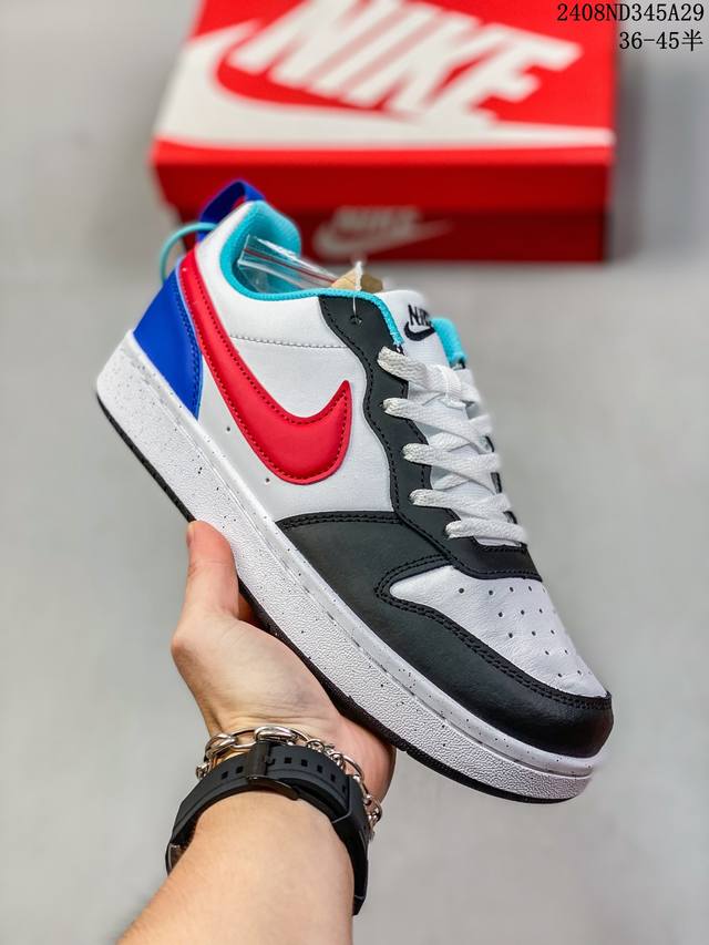 头层皮+二层皮 真标 带半码 小空军二代nike Court Borough Low 2 Fp 小空军 原数据独家私模大底 低帮百搭透气休闲运动板鞋，经典耐用的