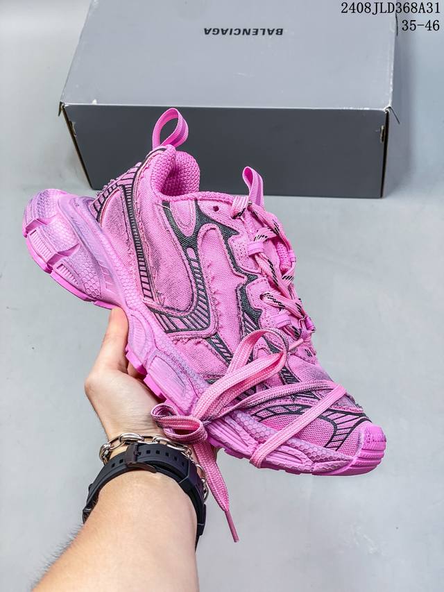 公司级balenciaga Runner Kith Four.Color 巴黎世家7.0 21Ss最新配色潮流复古休闲鞋#全新磨具开模 原版原装大盒 还原官方配