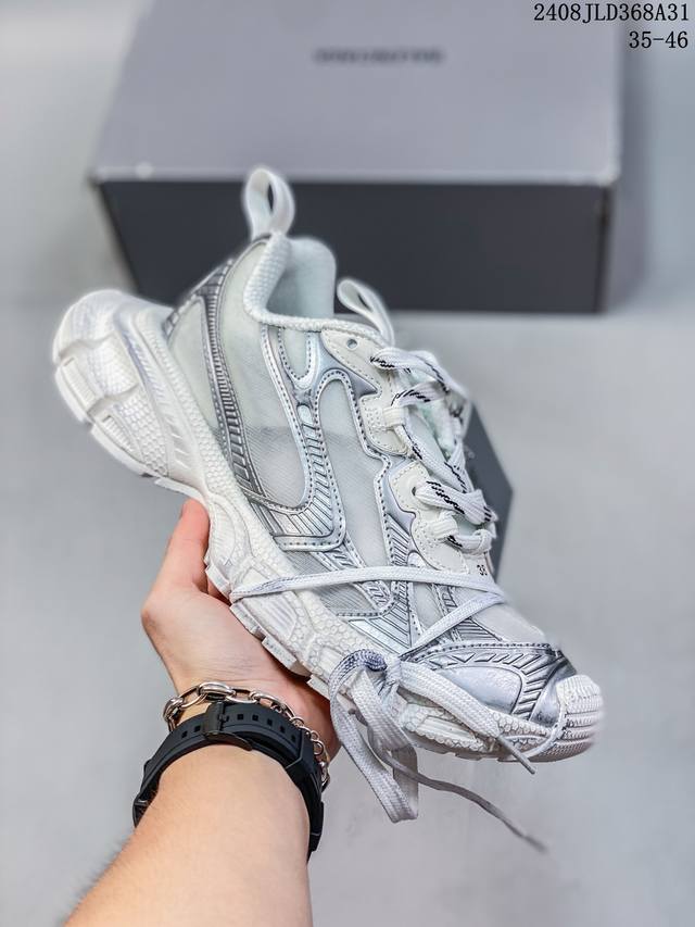 公司级balenciaga Runner Kith Four.Color 巴黎世家7.0 21Ss最新配色潮流复古休闲鞋#全新磨具开模 原版原装大盒 还原官方配