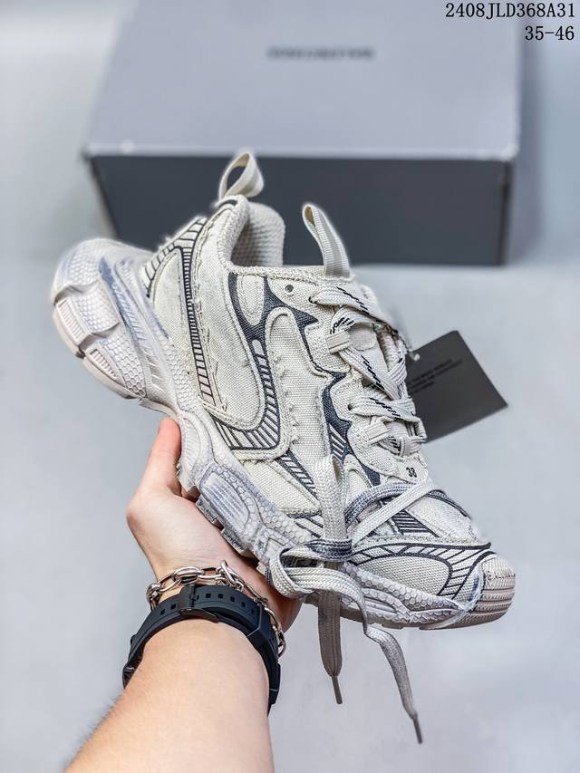 公司级balenciaga Runner Kith Four.Color 巴黎世家7.0 21Ss最新配色潮流复古休闲鞋#全新磨具开模 原版原装大盒 还原官方配