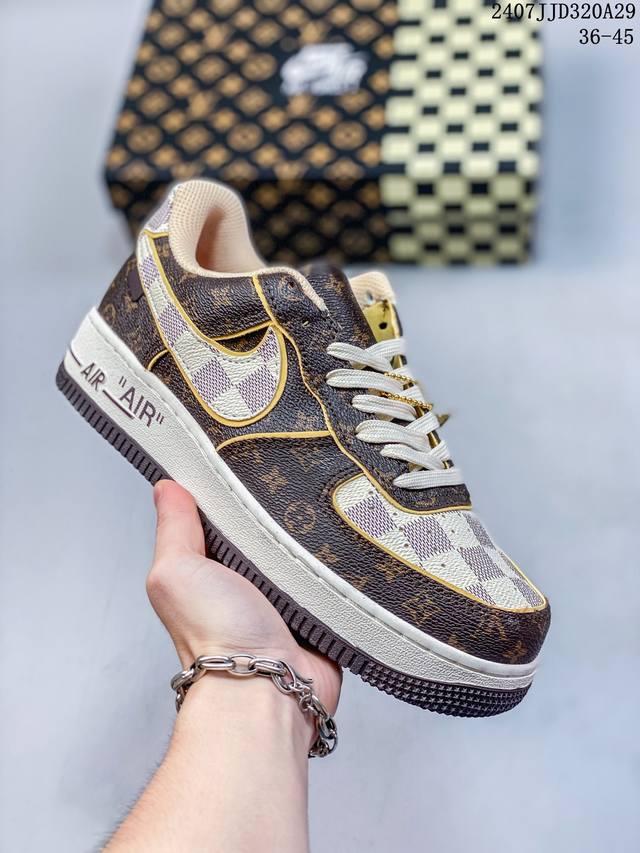 Lv X Nike Air Force 1 Low 路易斯威登驴牌lv联名 空军一号低帮运动休闲板鞋 官方同步 原装级别 原楦头原纸板 打造纯正空军版型#专注外