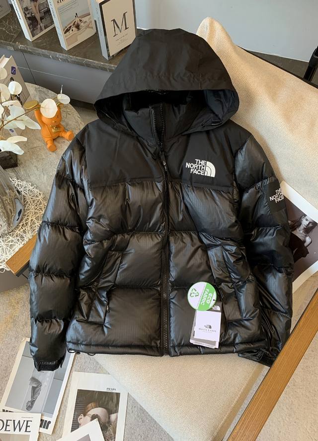 顶级版本，随意对比』 the North Face 北面nuptse 1996大格子袖标羽绒服 颜色:白色 黑色 银灰色 以太蓝 抹茶色 尺码：Xs S M L