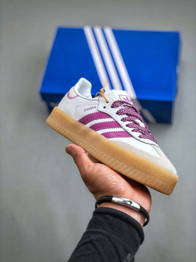 Adidas Originals Sambae W桑巴舞系列绅士德训足球风百搭低帮休闲运动板鞋货号 ：Ie9106尺码36-41 半