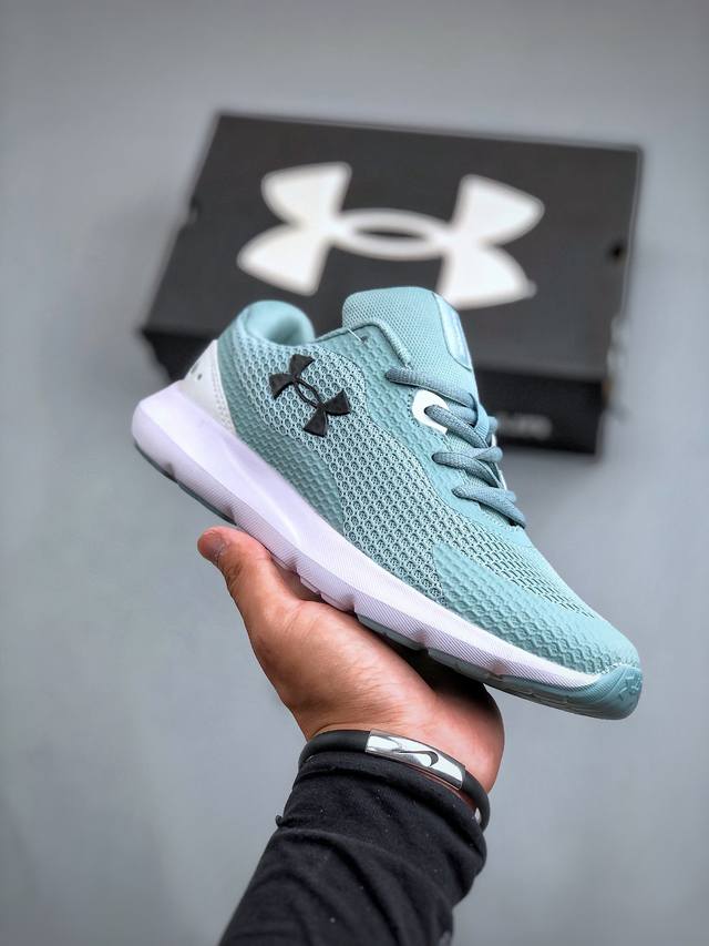 Under Armour Surge3 舒适织物减震防滑耐磨透气轻便低帮休闲跑步鞋官方货号：3024894-003 尺码：36-45