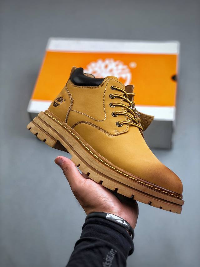 新货#Timberland 天伯伦 添柏岚经典款 24Ss新款中帮 经典再造 全新升级 广东大厂品质 原盒原包装 面料采用意大利顶级磨砂牛皮 搭配防臭防腐真皮乳