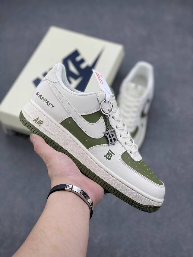 独家实拍nk Air Force 1‘07 Low 巴宝莉联名-米白艾青 空军一号低帮休闲板鞋 Bb8588-221 #原楦头原纸板 原装鞋盒 定制五金配件 内