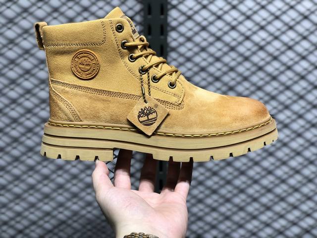 核心私 新货#Timberland添柏岚 天伯伦户外高帮休闲大黄靴系列 #广东大厂品质 原盒原包装 24Ss新款时尚潮流搭配 面料采用意大利顶级磨砂细纹牛皮 搭