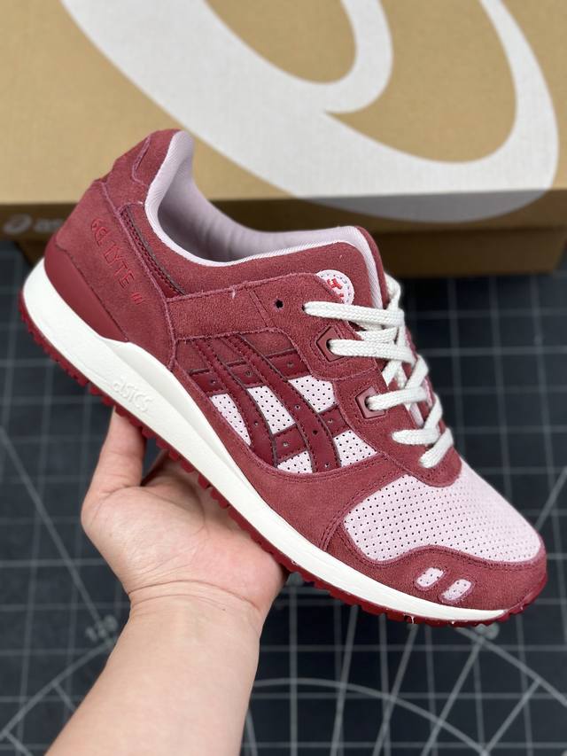 核心私 公司级asics Gel-Lyte Iii Og系列低帮经典复古休闲运动跑步鞋 采用硬质牛剖革组合透气针织鞋面材质 升级eva全新缓震中底部位科技组合耐