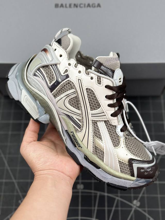 核心私 Go版 公司级 Balenciaga Runner Sneaker”Grey Black Blue Red“慢跑系列低帮复古野跑潮流姥爹风百搭休闲运动慢