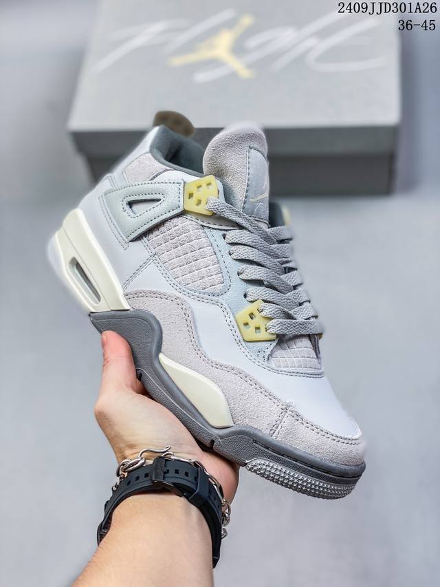 公司级 耐克 Nike Air Jordan 4 Retro Og迈克尔 乔丹aj4代乔4 中帮复古休闲运动文化篮球鞋。秉承轻量化的速度型篮球鞋设计思想完成设计