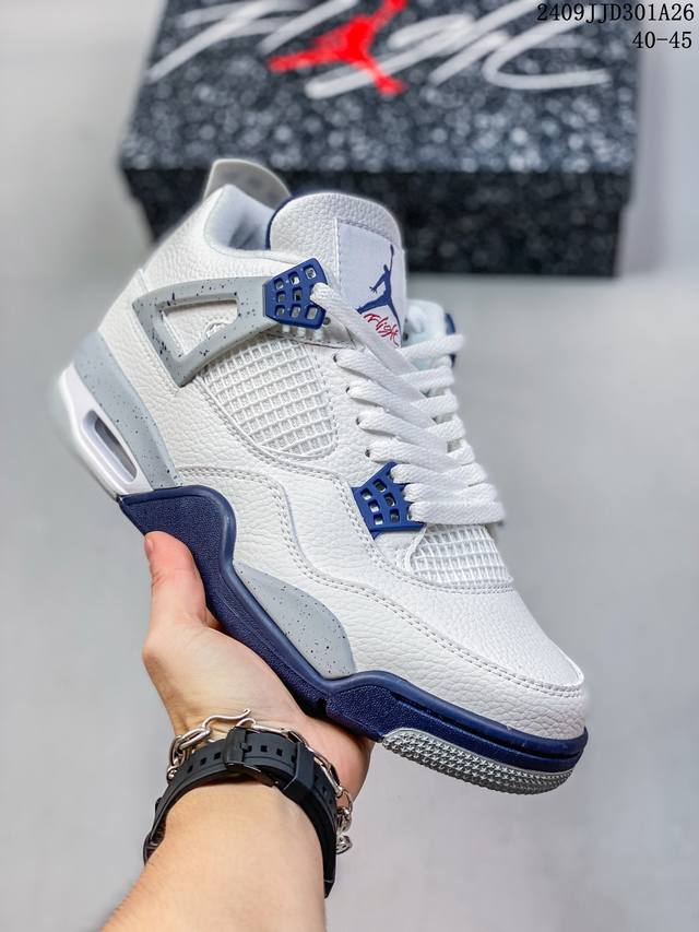 公司级 耐克 Nike Air Jordan 4 Retro Og迈克尔 乔丹aj4代乔4 中帮复古休闲运动文化篮球鞋。秉承轻量化的速度型篮球鞋设计思想完成设计