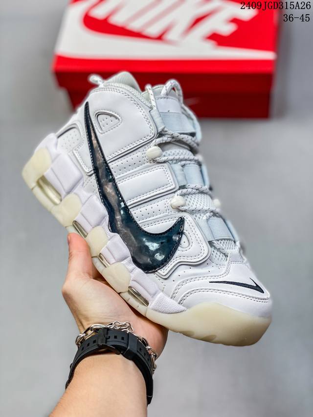 耐克蓝球鞋nike Wmns Air More Uptempo Gs”Barely Green0“皮蓬初代系列经典高街百搭休闲运动文化篮球鞋 尺码：36-45