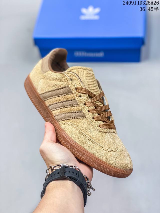 阿迪达斯三叶草adidas Originals Samba Vegan Og”Spd“桑巴舞系列绅士德训足球风百搭低帮休闲运动板鞋 09Jjy325A26