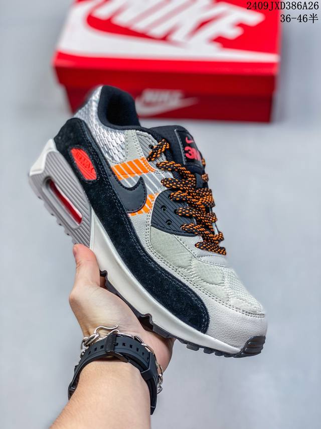 Nike耐克运动鞋男女鞋 Air Max 90 健身运动跑鞋休闲鞋 复古风十足！Air Max 90 作为 Nike 旗下最经典的鞋型之一，凭借着百搭的造型，获