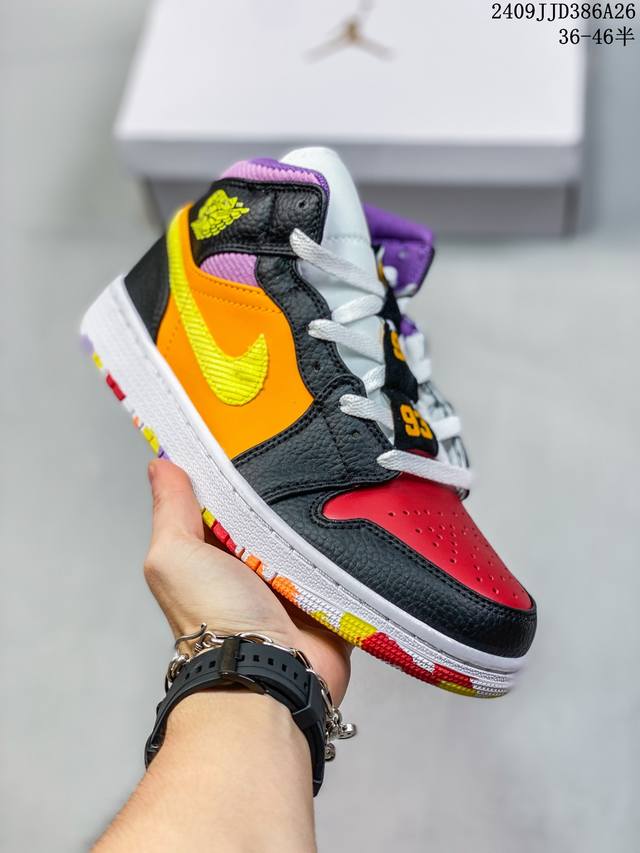 耐克 Nike Air Jordan 1 Mid 男女子篮球鞋时尚轻盈板鞋aj1乔1运动鞋 乔丹一代 高帮复古休闲篮球鞋 。Air Jordan 1 Mid 搭