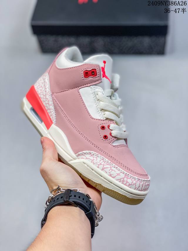 公司级air Jordan 3 Retro 复刻白水泥 Aj3 乔丹3代 Aj3 乔3 经典复刻白水泥 乔丹篮球鞋系列 鞋身以白色为主调，采用优质皮革材质搭配鞋