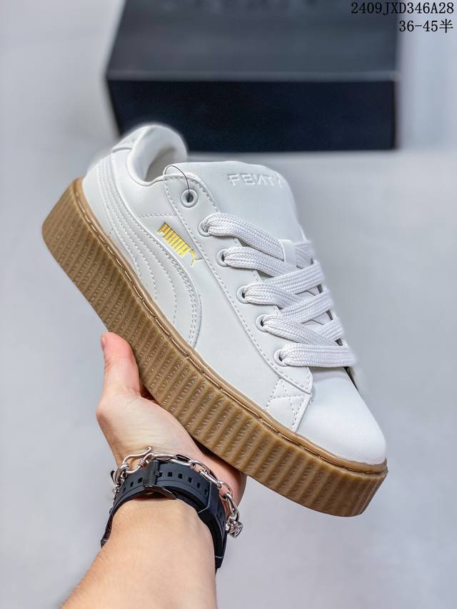 公司级fenty × Puma Creeper Phatty 舒适简约 耐磨透气低帮 板鞋 货号:399865 02 尺码:36 37 37.5 38 38.5