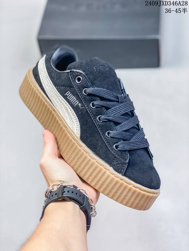 公司级fenty × Puma Creeper Phatty 舒适简约 耐磨透气低帮 板鞋 货号:399865 02 尺码:36 37 37.5 38 38.5