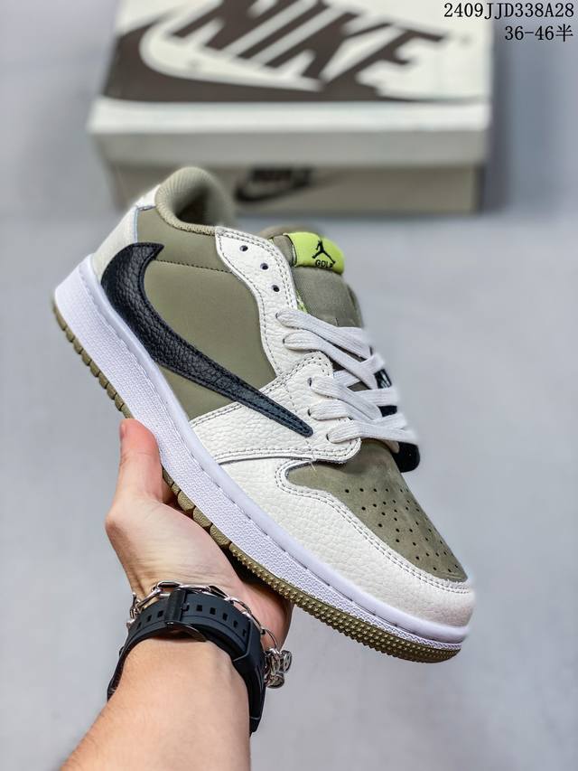 真标 耐克 Nike Air Jordan 1 Low Og Sp Military Blue Aj1乔1 倒勾 低帮篮球鞋 Aj1 乔丹1代 Aj1 乔1 反