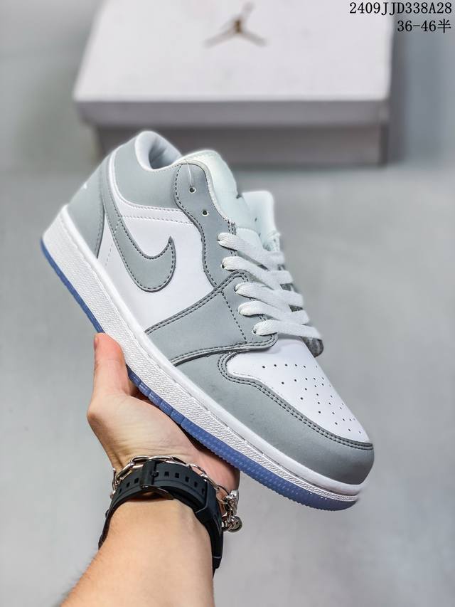 真标 耐克 Nike Air Jordan 1 Low Og Sp Military Blue Aj1乔1 倒勾 低帮篮球鞋 Aj1 乔丹1代 Aj1 乔1 反