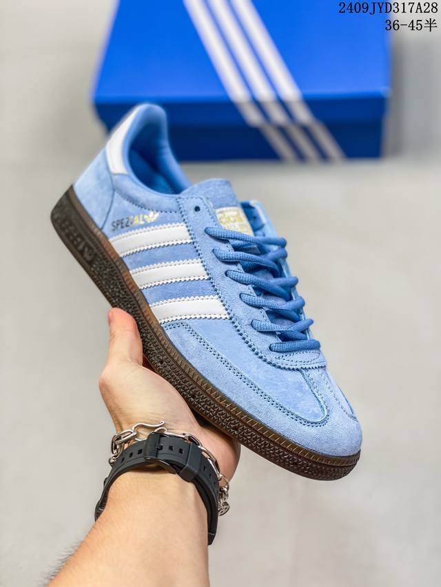 Adidas Handball Spezial 三叶草手球特别版圣帕特里克节联名款 全鞋采用yezzy500一样的皮料 进口长绒皮，特殊工艺技术 原盒包装 牛筋