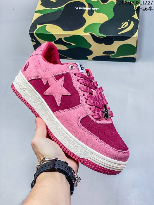 Bape Star To Low 纯原配色 明星同款 经典猿人头 空军 低帮运动休闲板鞋 36-46 编码：09Jhd311A27