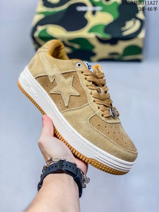 Bape Star To Low 纯原配色 明星同款 经典猿人头 空军 低帮运动休闲板鞋 36-46 编码：09Jhd311A27