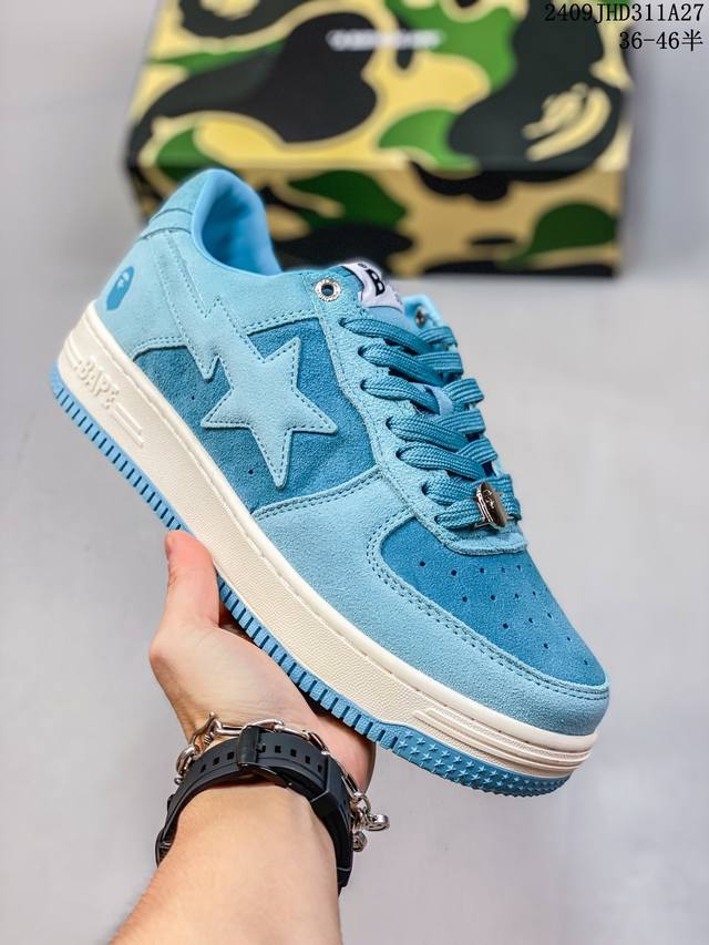 Bape Star To Low 纯原配色 明星同款 经典猿人头 空军 低帮运动休闲板鞋 36-46 编码：09Jhd311A27