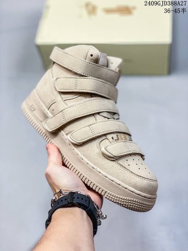 公司级nike Air Force 1 Billie Mushroom 空军一号 碧梨联名高帮魔术贴板鞋 原楦头原纸板 打造纯正空军版型专注外贸渠道 全掌内置蜂