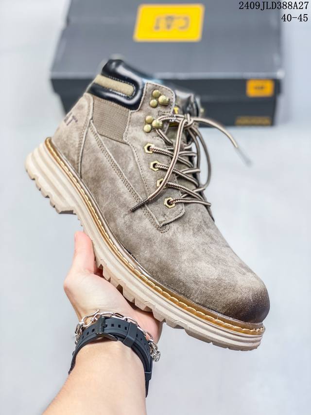 公司级cat Footwear Cat 卡特工装 休闲复古潮鞋系列 21Ss新款潮鞋 专治各种不帅 鞋身轻便 舒适性相当不错 #头层小牛皮 橡胶大底 上身随意搭