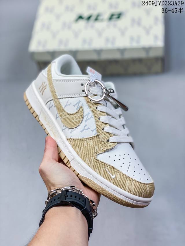 海外爆款限量发售！公司级 Nike Sb Dunk Low“Mlb联名-黄牛仔” 周年高端定制 低帮休闲板鞋 定制鞋盒 大厂纯原品质出货 超高清洁度 皮料切割干