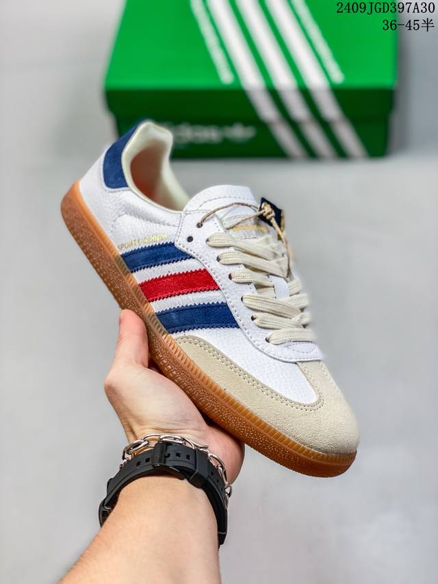 Adidas Samba Vegan韩国鬼佬指定订单 桑巴纪念日系列 区别市面假皮革通货 Adidas 近70年的经典samba Og 原装全头层制作超软头层真