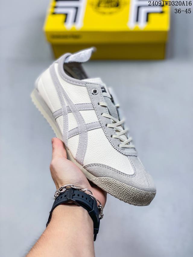 二代 头层皮 Asics 亚瑟士 男女鞋真标半码制 日产经典老牌-鬼塚虎 Onitsuka Tiger Mexico 66经典墨西哥系列复古经典百搭板鞋休闲运动