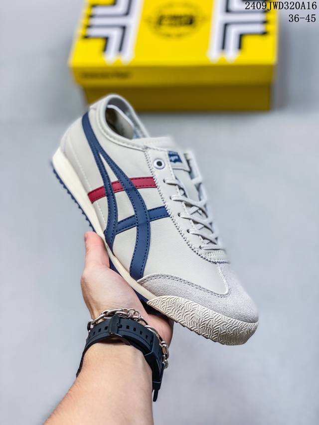 二代 头层皮 Asics 亚瑟士 男女鞋真标半码制 日产经典老牌-鬼塚虎 Onitsuka Tiger Mexico 66经典墨西哥系列复古经典百搭板鞋休闲运动