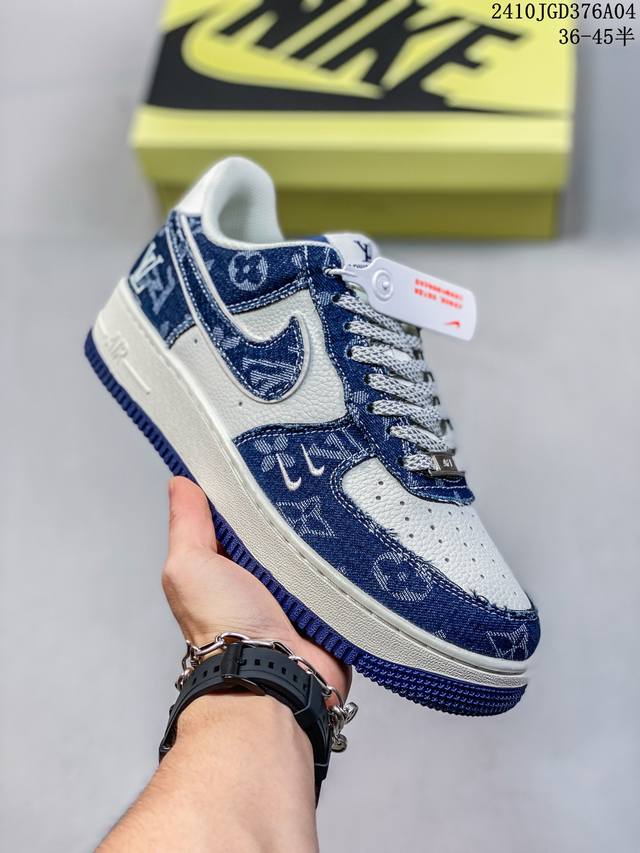 公司级nike Air Force 1 '07 Low “Lv联名--星夜黑”空军一号 低帮 运动鞋 休闲鞋 折边针车 工艺难度大 原楦头原纸板 原装鞋盒 定制