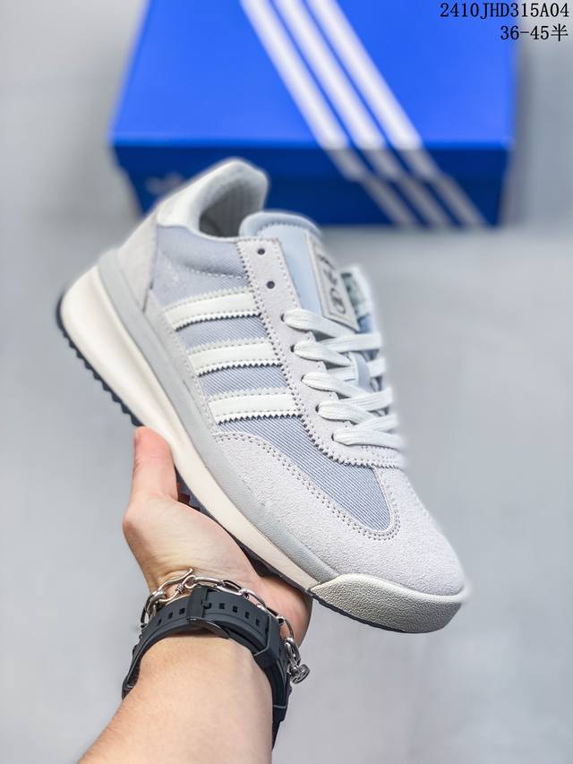 Adidas Originals Sl 72 Rtn 舒适 防滑耐磨 低帮 生活休闲鞋 女款 米蓝色 尺码：36-45半 编码：10Jhd315A04