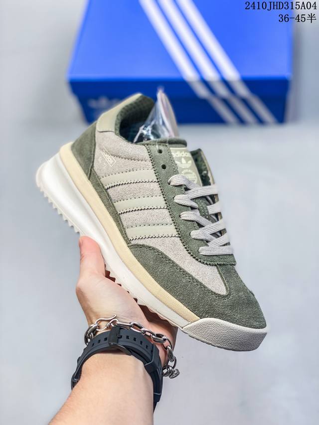 Adidas Originals Sl 72 Rtn 舒适 防滑耐磨 低帮 生活休闲鞋 女款 米蓝色 尺码：36-45半 编码：10Jhd315A04