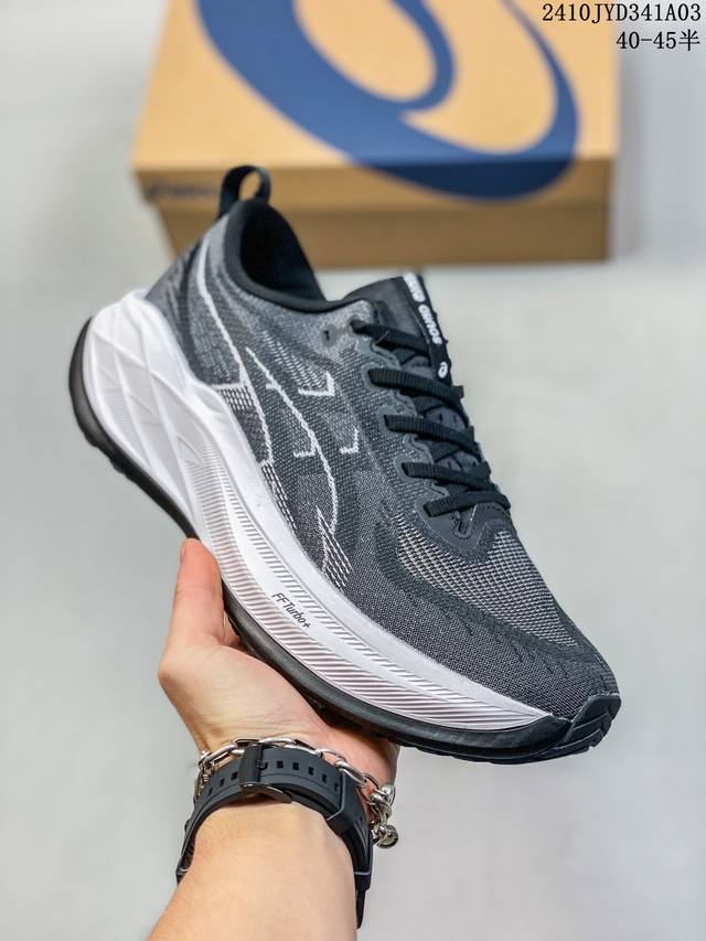 公司级asics Superblast 轻量跑鞋 Asics 亚瑟士 是日本实业家鬼家喜八郎创立的跑鞋运动品牌，名字想法源自著名的拉丁谚语“Animasana