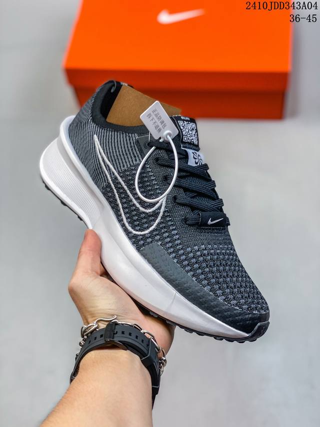 Nike登月飞马nike Interact Run跑鞋 材用针织鞋面加电绣，正品跑步鞋轻便潮流耐磨 货号：Dr2638 001 尺码：36～45 编码：10Jd