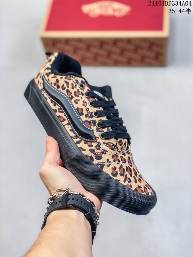 Vans Knu Skool 纯黑豹纹 “万斯最美豹纹款，黑色元素尽显百搭”豹纹款面包鞋终于出货！自带野性、霸气、性感的感觉！ Size：35-44 带半码 0