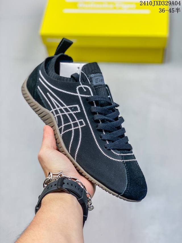 Asics 亚瑟士 新品 鬼冢虎 Onitsuka Tiger 鬼塚虎 Sclaw 绒面革织物 舒适 运动 防滑 低帮 生活休闲鞋 男女同款 黑色 1183B9