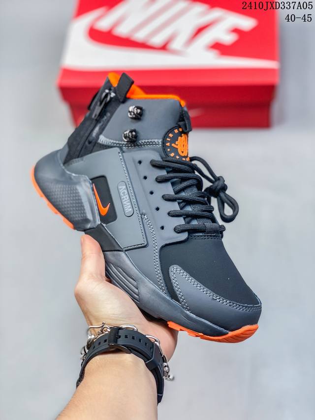 耐克nike Air Huarache City Mid Lea 华莱士高帮拉链机能风运动跑鞋！ 尺码： 40 41 42 43 44 45 货号：856787