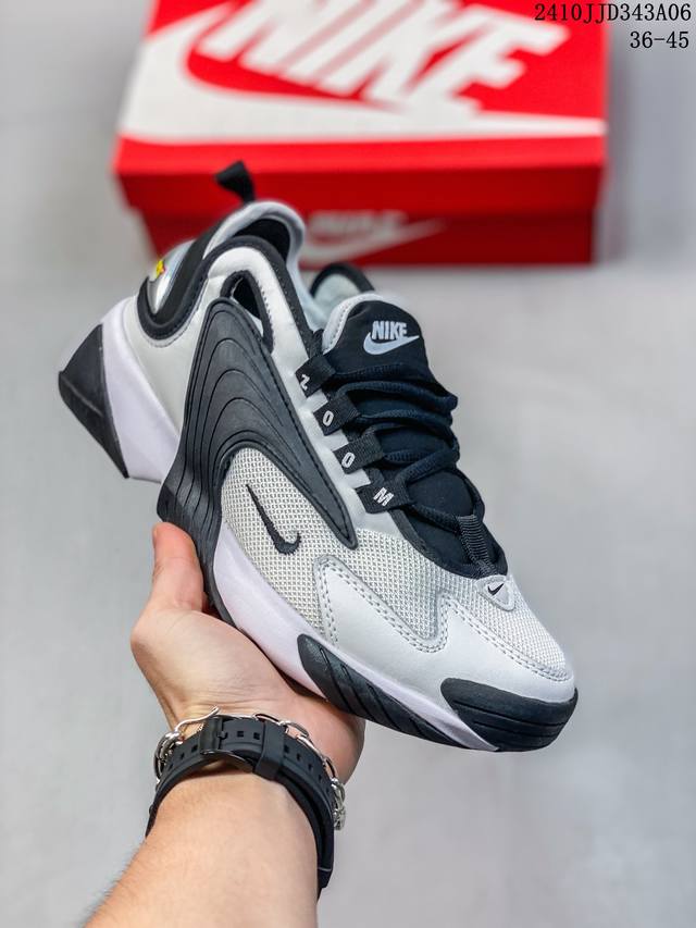 真标nike Zoom 2K Sneaker Zoom 2000复古百搭老爹慢跑鞋 耐克老爹鞋系列 经典简单配色 舒适脚感 货号:Ao0354- 尺码:36-4