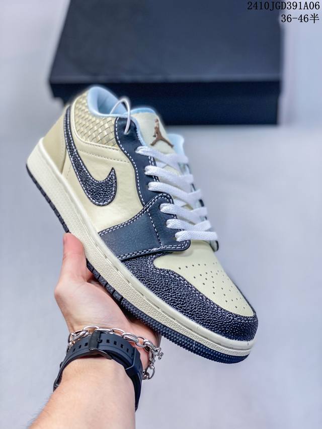 耐克 乔丹air Jordan 1 Low Aj1 乔1 乔丹1代aj1 低帮复古文化休闲运动篮球鞋。从1985 年面世的元年款汲取设计灵感，采用简洁大方的经典