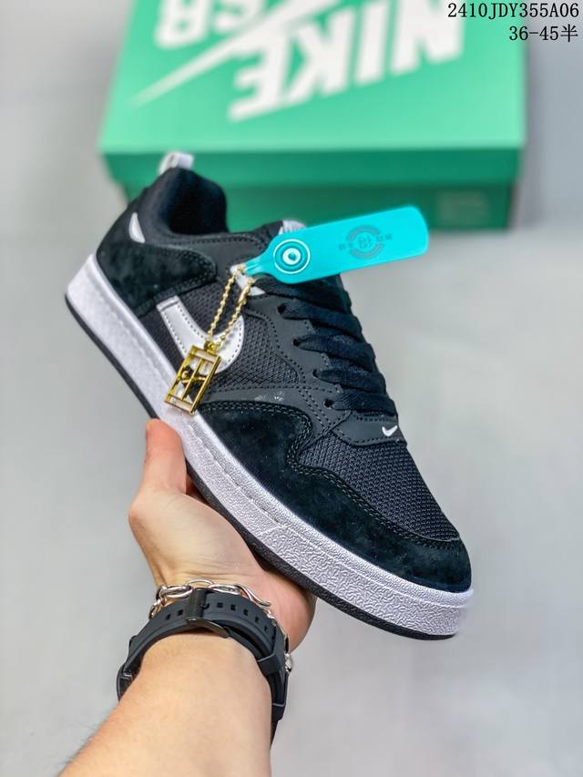 真标耐克 Nike Sb Alleyoop 缓震运动休闲滑板鞋 货号:Cj0882-100 尺码:36 36.5 37.5 38 38.5 39 40 40.5