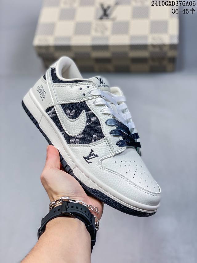 海外爆款限量发售！公司级 Nike Sb Dunk Low“圣罗兰系列 白绿棕勾” 周年高端定制 低帮休闲板鞋 定制鞋盒 大厂纯原品质出货 超高清洁度 皮料切割