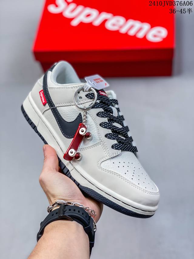 海外爆款限量发售！公司级 Nike Sb Dunk Low“暴力熊系列 绑带米黄黑勾” 周年高端定制 低帮休闲板鞋 定制鞋盒 大厂纯原品质出货 超高清洁度 皮料