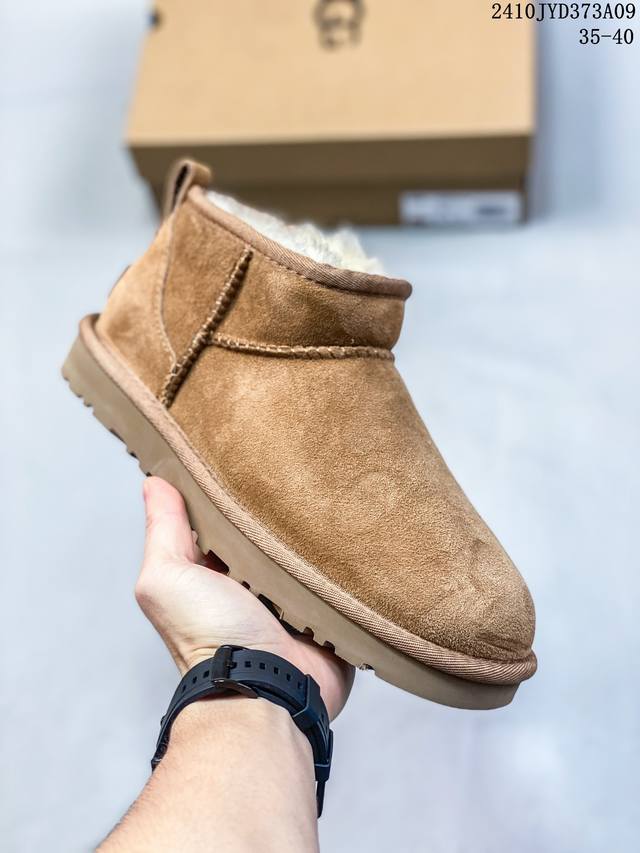 Ugg 1116109 Classic Ultra Mini 冬季加毛保暖雪地靴 皮毛一体短靴 码数：35 36 37 38 39 40 编号：10Jyd373